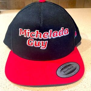 NWT Michelada Guy Black & Red Snapback Baseball Hat